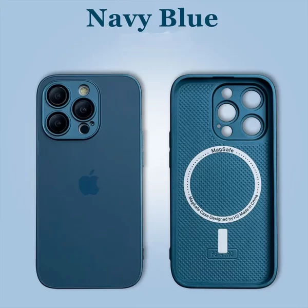 CAPA PREMIUM NAVY BLUE AG GLASS EXCELENTE QUALIDADE IPHONE 15 15 PRO 15 PRO MAX 15 ULTRA