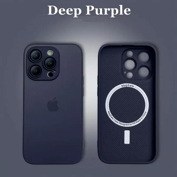 CAPA PREMIUM DEEP PURPLE AG GLASS EXCELENTE QUALIDADE IPHONE 15 15 PRO 15 PRO MAX 15 ULTRA